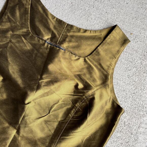 OLEANA vintage 90s silk green corset tank made in Norway - Picture 6 of 8